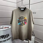 Stone Island T-shirt, light gray-green, front circular logo graphic