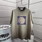 Stone Island crewneck T-shirt, gray with large front logo print