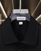 Burberry long-sleeve button-up shirt with collar label and button placket