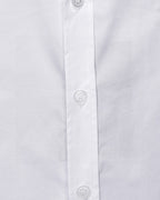 White Burberry dress shirt front placket detail with buttons