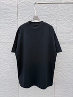Fendi short-sleeve T-shirt, dark plain back with crew neck