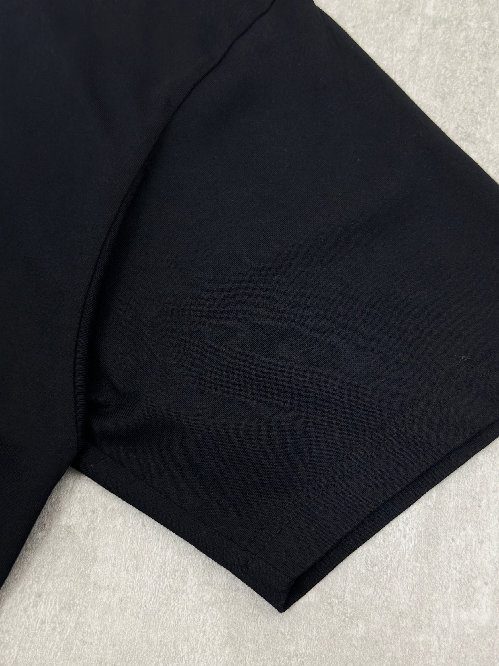 Balenciaga short-sleeve T-shirt, black with hem and sleeve end visible