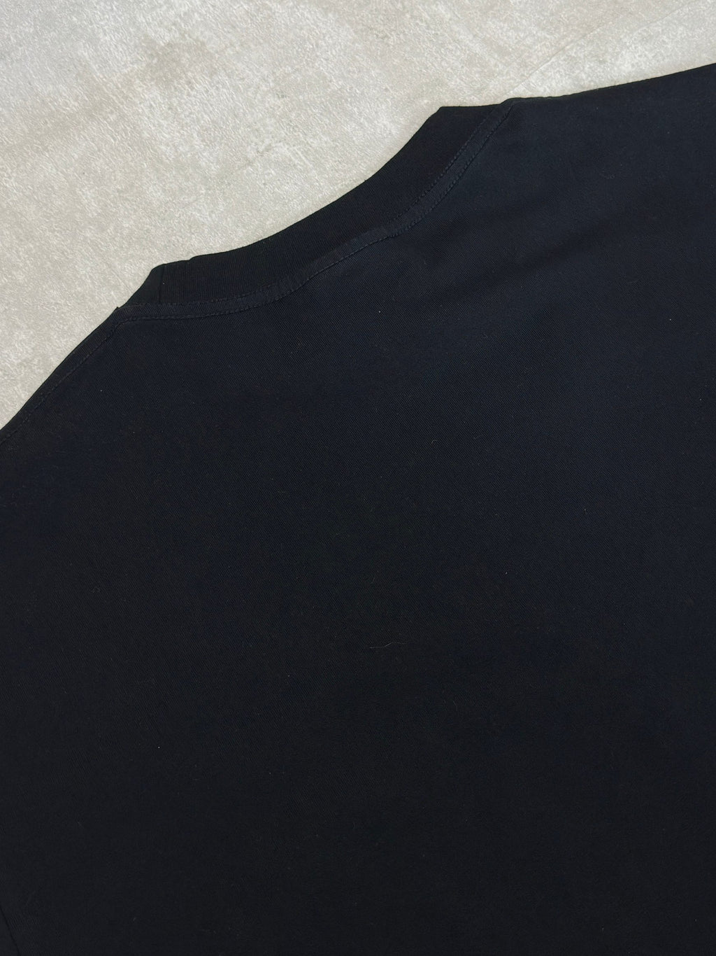 Balenciaga short-sleeve T-shirt, black plain back with crew neckline