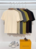 Pack of short-sleeve T-shirts in cream, gray, yellow, and dark tones