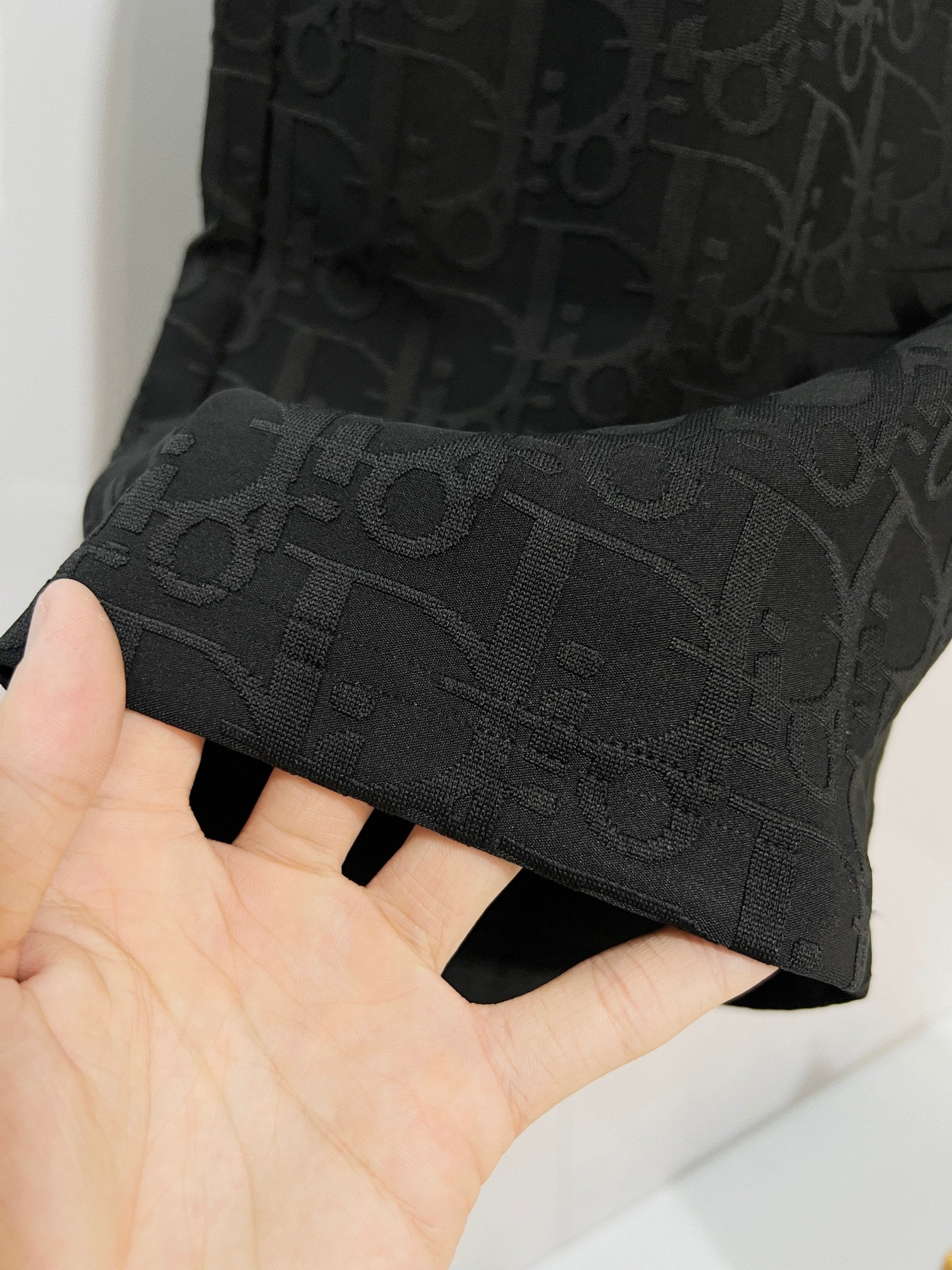 Black Dior monogram shorts fabric panel
