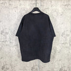 Balenciaga T-shirt, dark short-sleeve crewneck; plain back view
