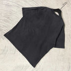 Balenciaga T-shirt, dark folded; plain short-sleeve crewneck back view