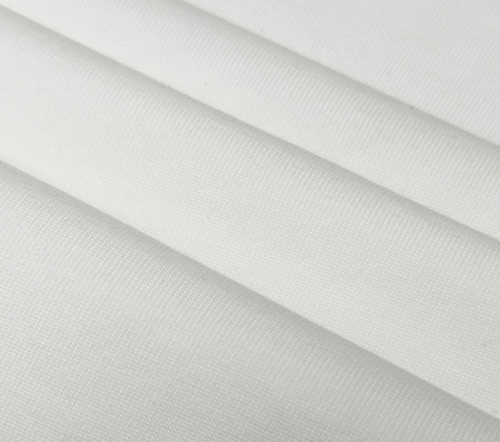 White knit T-shirt fabric, close-up texture
