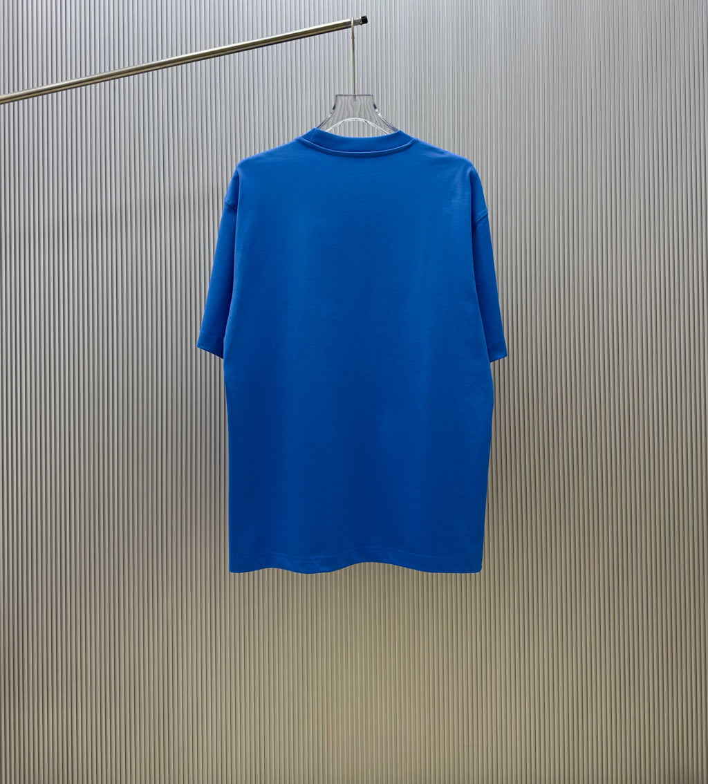 Blue Givenchy crew-neck T-shirt with short sleeves