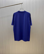 Blue Givenchy T-shirt on hanger, crew neck back view