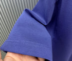 Blue Givenchy T-shirt sleeve cuff hem close-up