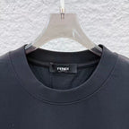 Fendi T-shirt neckline with collar trim and Fendi neck label