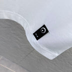 White Fendi short-sleeve T-shirt sleeve hem with small black brand patch
