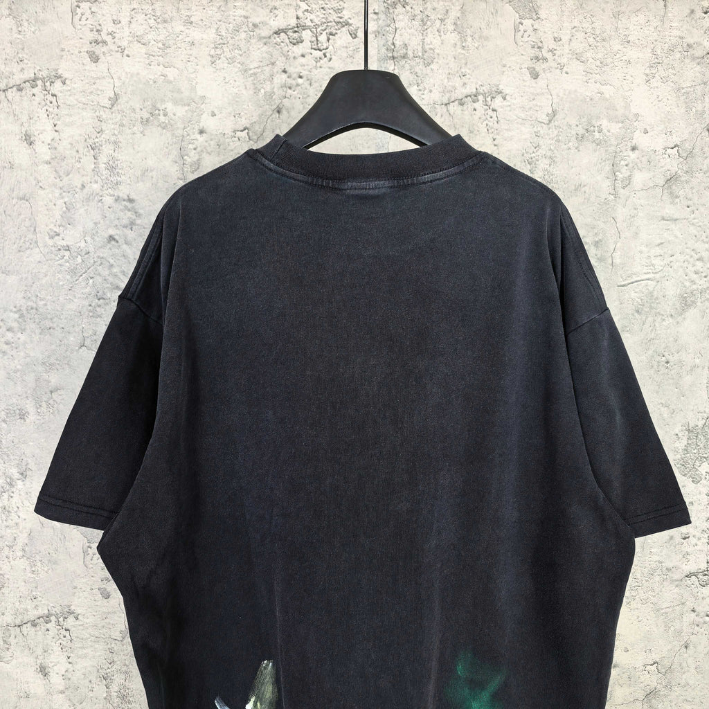 Balenciaga short-sleeve T-shirt back, black with no visible chest print