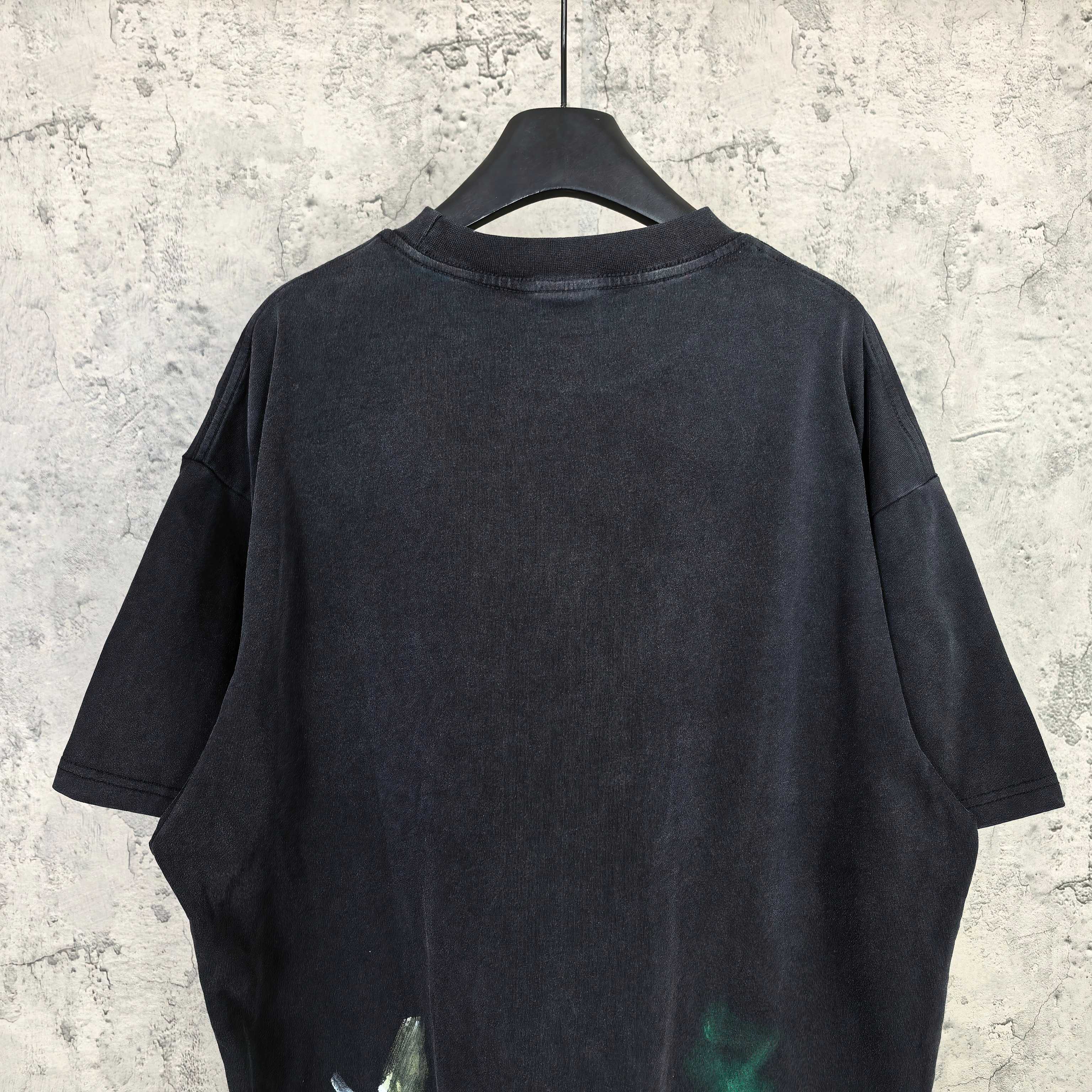Balenciaga short-sleeve T-shirt back, black with no visible chest print
