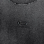 Dark shorts with Balenciaga logo print at center