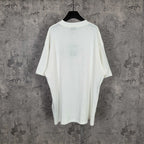 White short-sleeve T-shirt with plain back