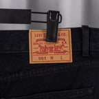 Denim pants care label: LEVI STRAUSS & CO 501 W L, quality clothing.