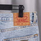 Light blue denim jeans with Levi Strauss & Co. 501 W waistband label