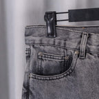 Chrome pants with front pocket, belt loops, and cross patch