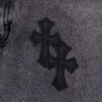 Chrome pants with cross patch detail