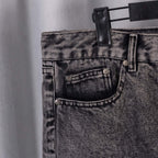 Chrome pants denim front with belt loop, button fly, and coin pocket