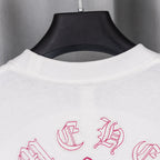 White crew-neck T-shirt collar with ribbed neckline