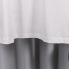 White short-sleeve shirt hem with slight curved drape