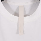 White short-sleeve shirt neckline and crew collar