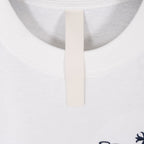 White T-shirt round neckline with inner neck tape and stitching detail