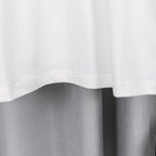 White short-sleeve T-shirt hem with subtle drape folds