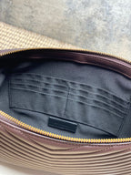 Small YSL bag interior lining with pocket and gold zipper