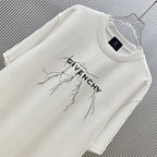 Givenchy T-shirt, white crew neck with black line graphic print