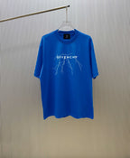 Blue Givenchy graphic T-shirt with crew neck and short sleeves