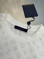 Crew-neck T-shirt with monogram print and Louis Vuitton neck label