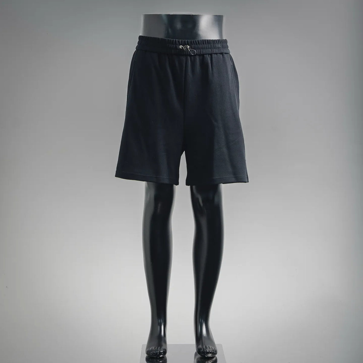 Fendi dark navy drawstring shorts with elastic waistband and relaxed fit