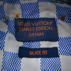 Louis Vuitton Staples Edition Denim label and 'SKATE FIT' tag on inner waistband