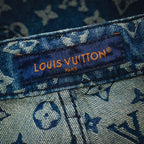 Louis Vuitton denim shorts interior waistband label