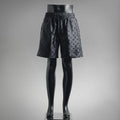 Louis Vuitton monogram shorts with elastic waistband, black allover pattern