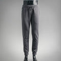 LV men's jogger pants with drawstring waist and cuffed ankles, dark gray