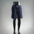 LV dark blue denim shorts with front button and belt loops