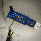 Ralph Lauren label on inside neck tag for off-white knit polo