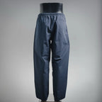 Prada Milano navy drawstring pants with elastic waistband and relaxed straight legs