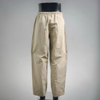 Beige Prada pants with elastic waistband, back view