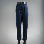 Prada pants in dark blue, elastic waistband with relaxed straight-leg fit