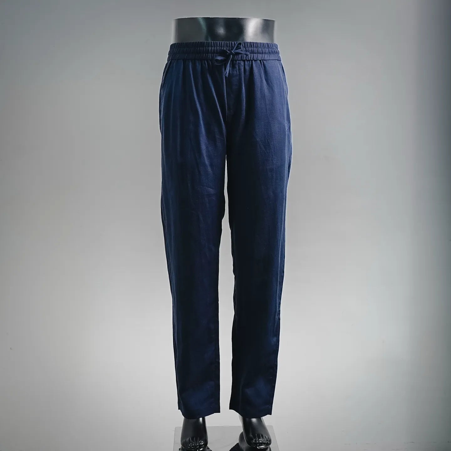 Prada pants in dark blue, elastic waistband with relaxed straight-leg fit