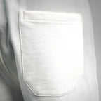 White side pocket on drawstring shorts