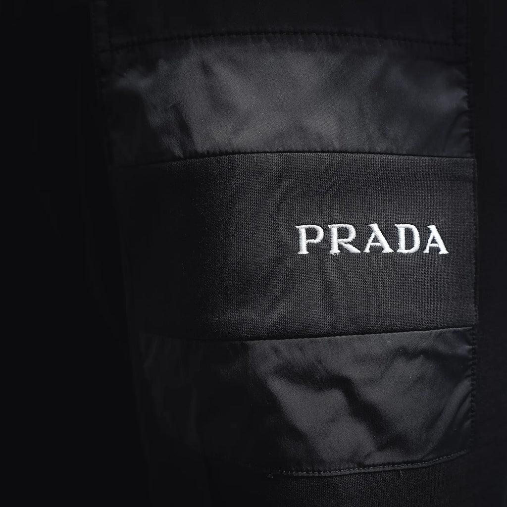 Prada black pants close-up of interior PRADA label