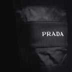 Prada black pants close-up of interior PRADA label