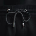 Prada black pants drawstring with two metal aglets
